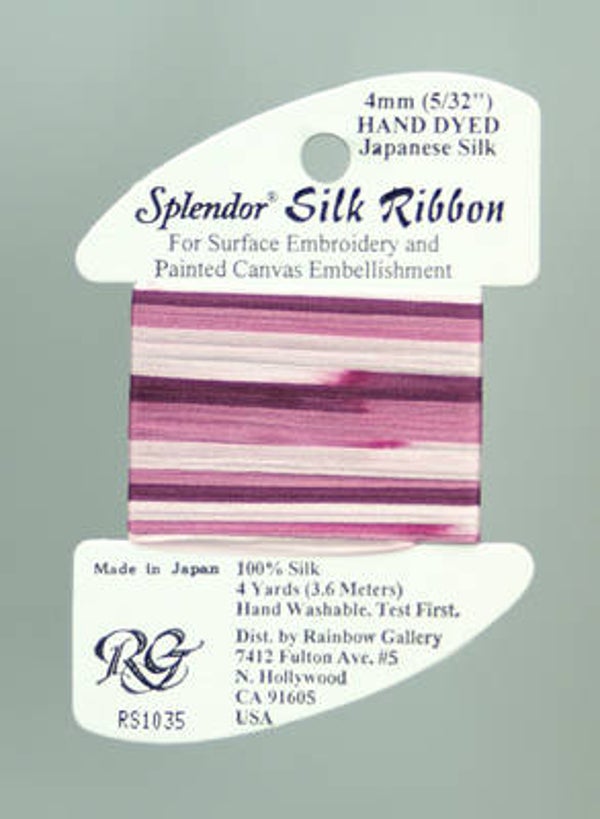 Splendor Silk Ribbon - Medium Plum - 1035