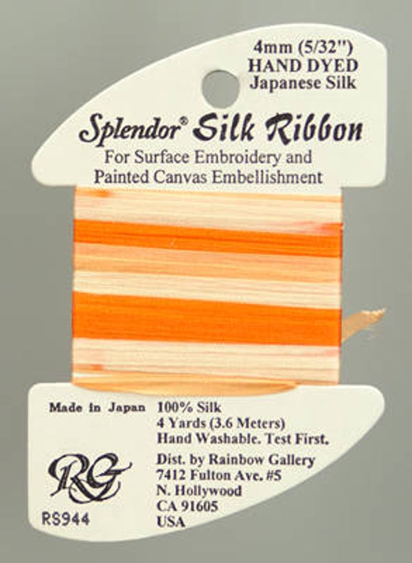 Splendor Silk Ribbon - Orange Sherbet - 944