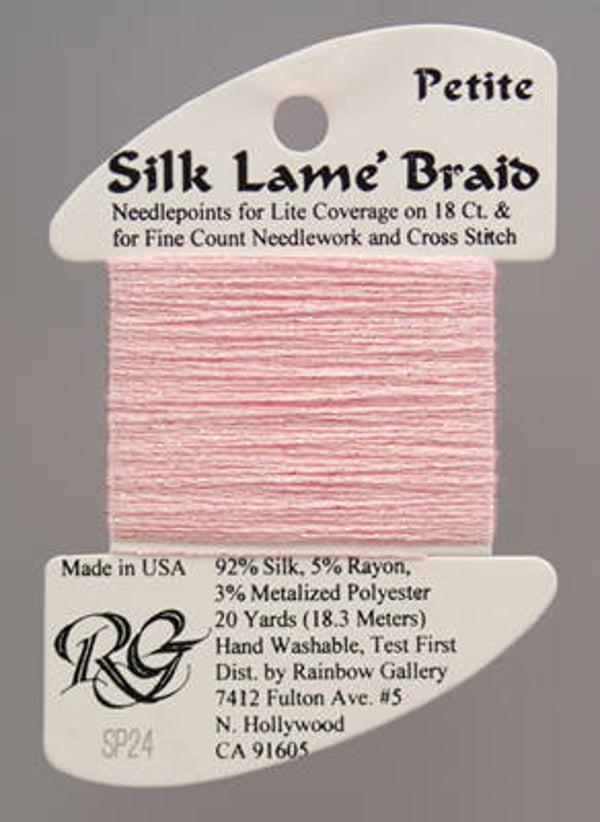 Petite Silk Lamé Braid - Baby Pink - 24