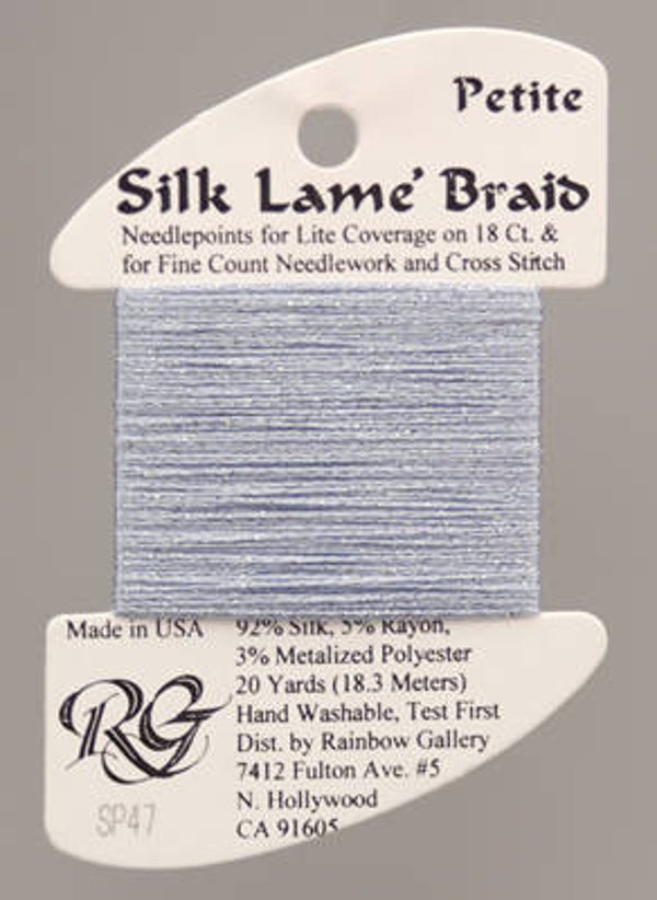 Petite Silk Lamé Braid - Lavender Blue - 47