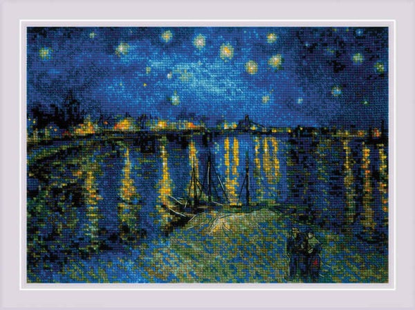 Borduurpakket - Starry Night Over the Rhone (Van Gogh)