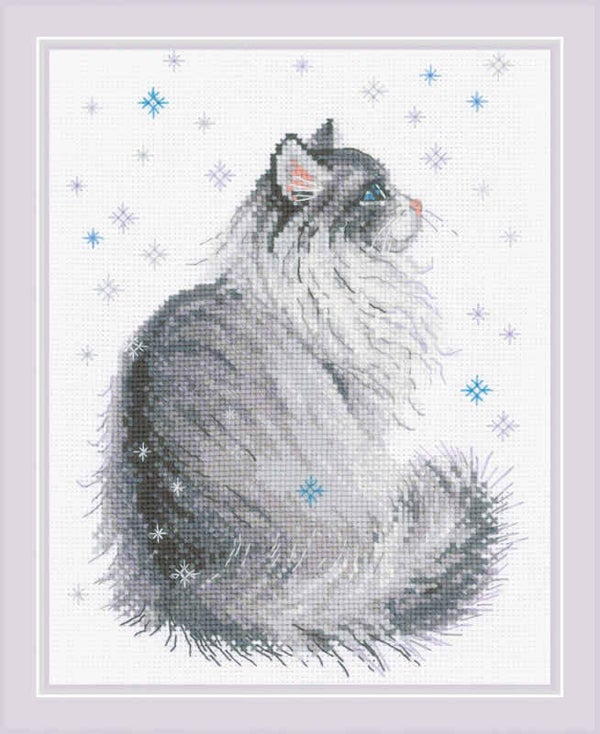 Borduurpakket - Snowy Meow