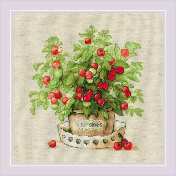 Borduurpakket - Tomatoes in a Pot