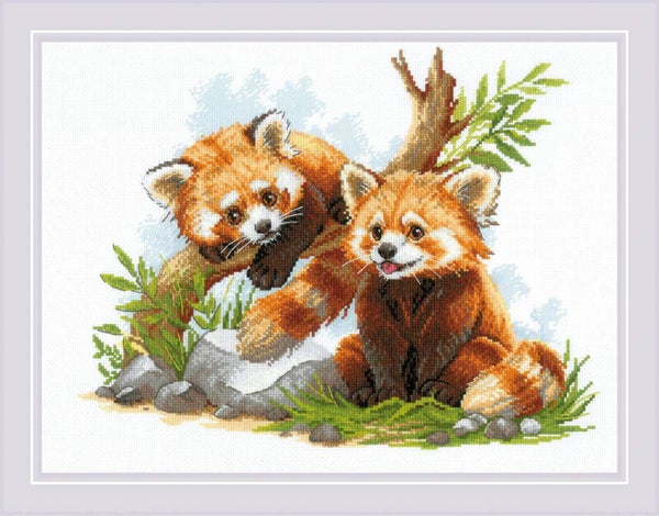 Borduurpakket - Red Panda Cubs