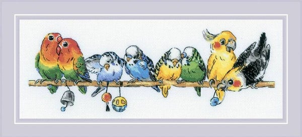 Borduurpakket - Parrots