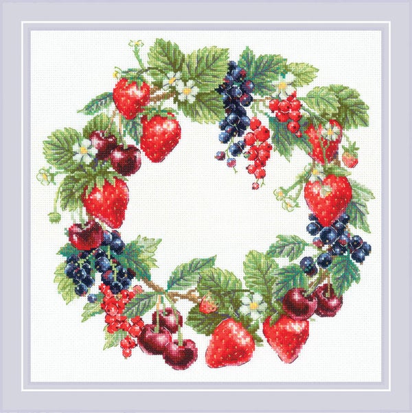 Borduurpakket - Wreath with Berries