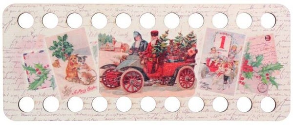 Garenhouder Multiplex - Rechthoek opdruk Kerst