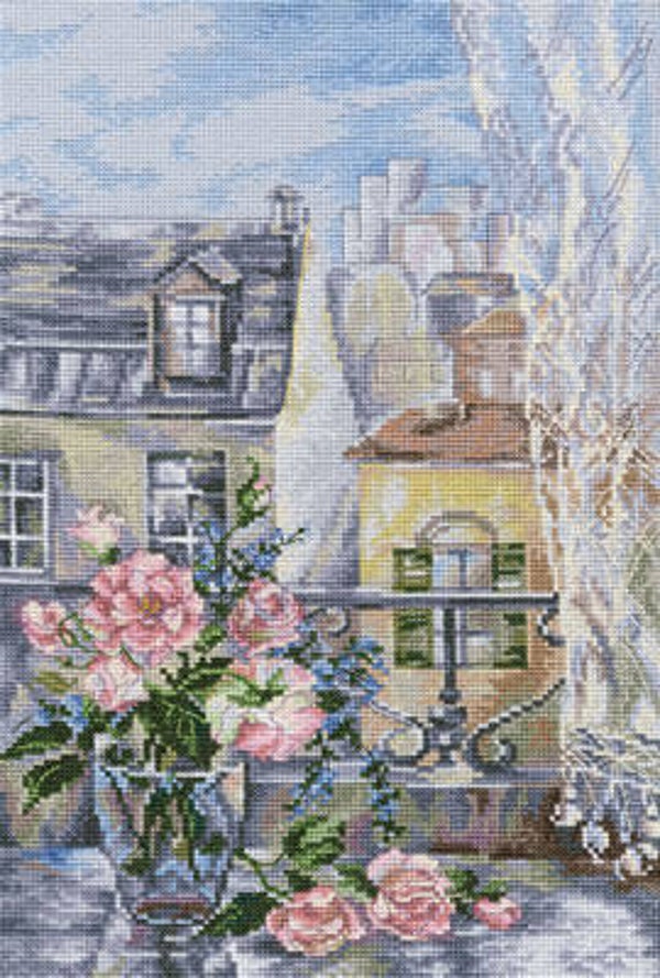 Borduurpakket - Morning in Paris