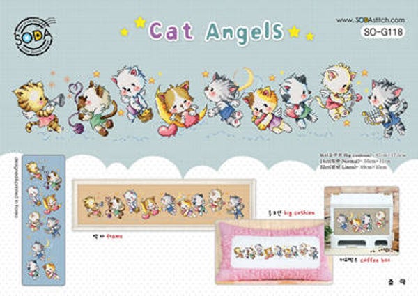 Borduurpatroon - Cat Angels