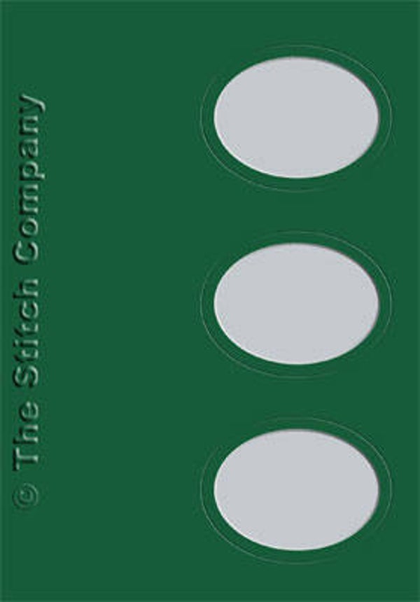 3 Passe-partout Kaarten met Envelop - Dark Green
