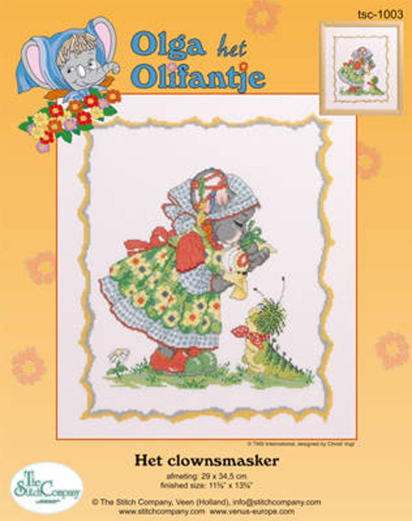 Borduurpakket - Het Clownsmasker