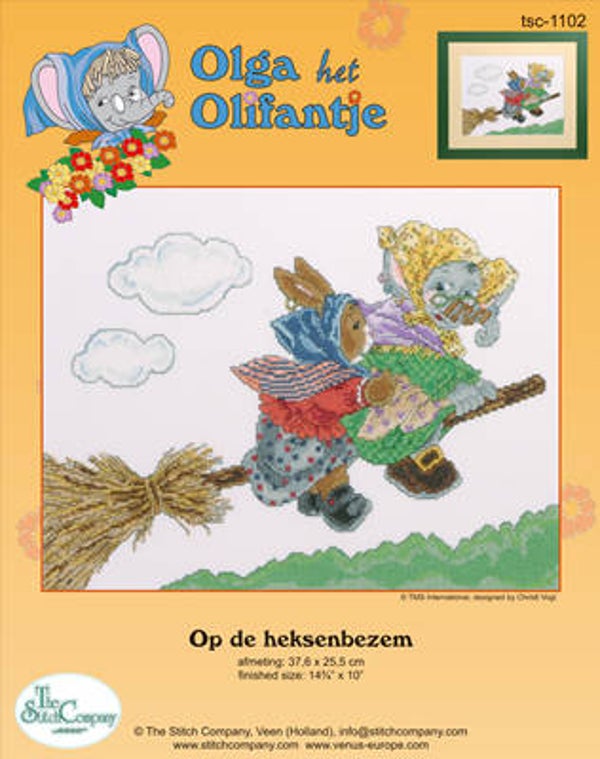 Borduurpakket - Op de Heksenbezem