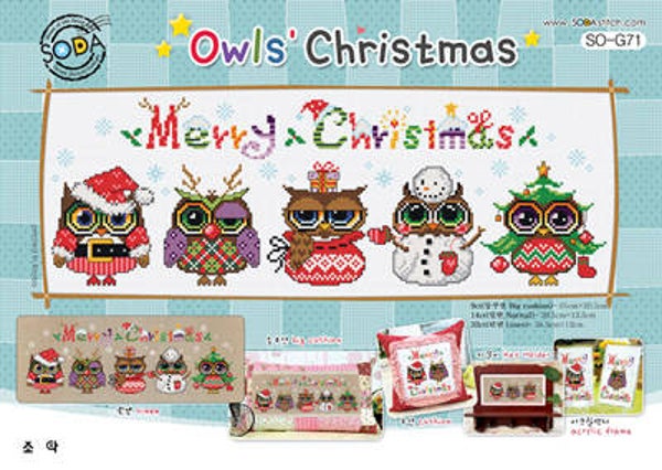 Borduurpakket - Owl's Christmas