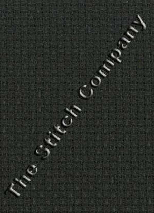 Borduurstof - Aida 14 count - Zwart (50 x 45 cm)