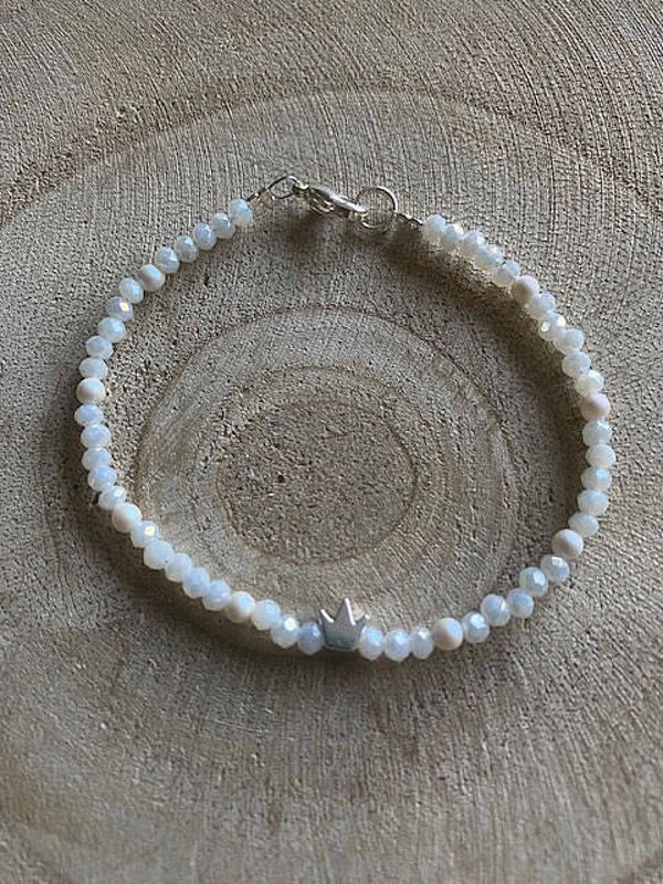 Armband weiß S | Krone