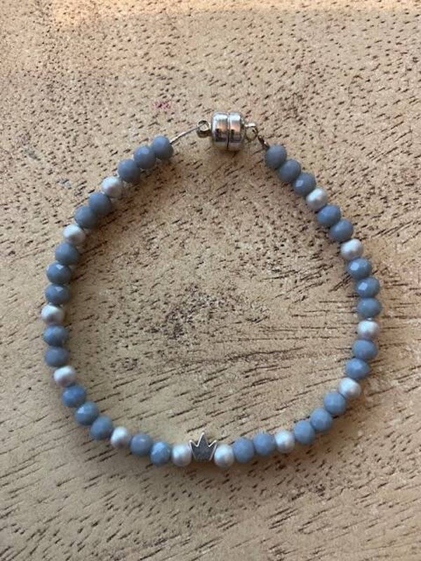 Armband graublau M | Krone