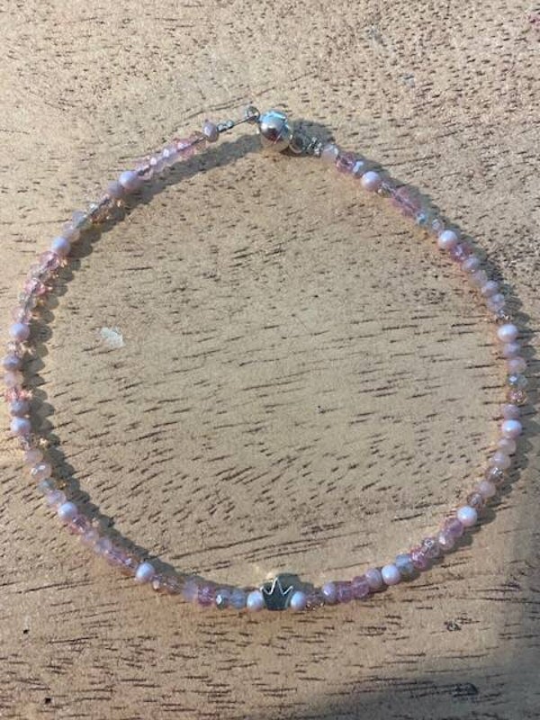 Armband rosa XXL | Krone