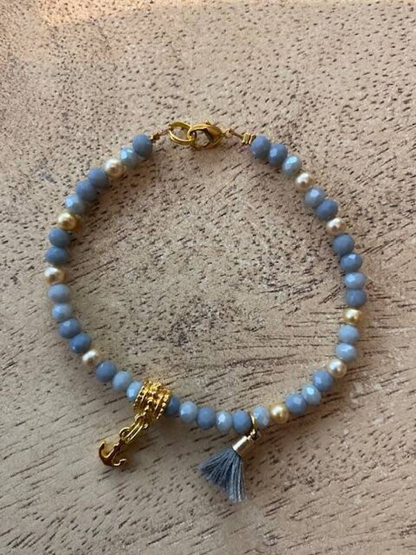 Armband blaugrau M | Anker+Quaste