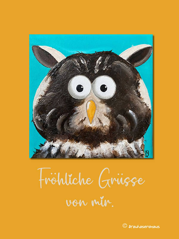 Karte "Fröhliche Grüsse von mir."