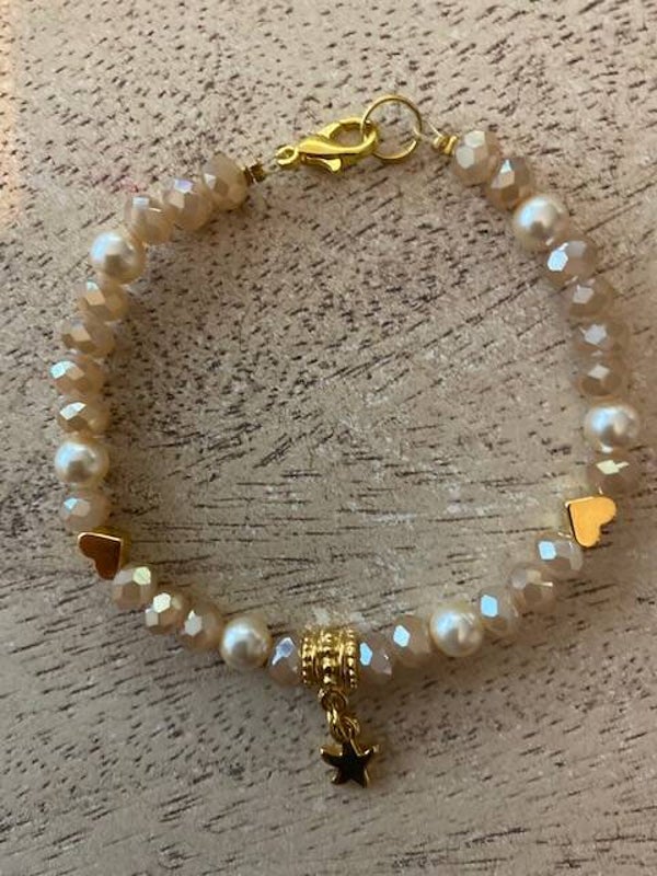 Armband nude M | Herz+Seestern