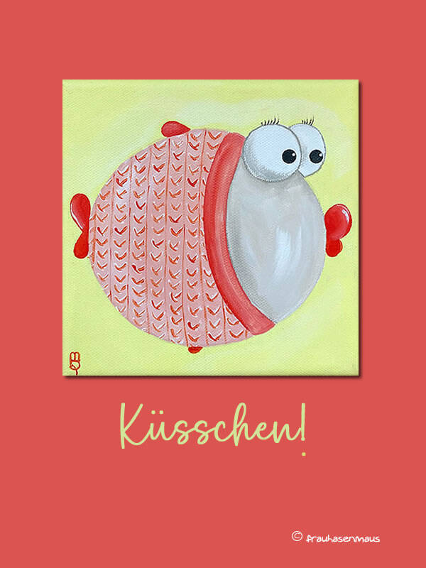 Karte "Küsschen!"