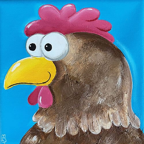 15x15 cm Huhn "Hulda"