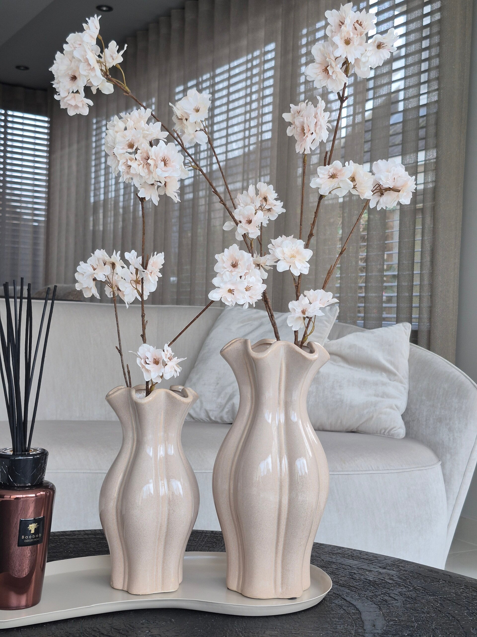 Aardewerk vaas Bloei