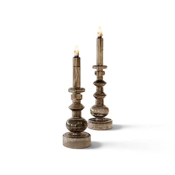 Champagne/ bruin Olielampen – Set van 2