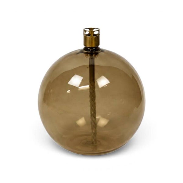 Round Champagne brass olielamp