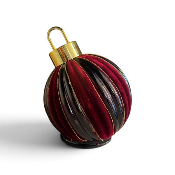 Velvet Kerstbal Roterend – Burgundy