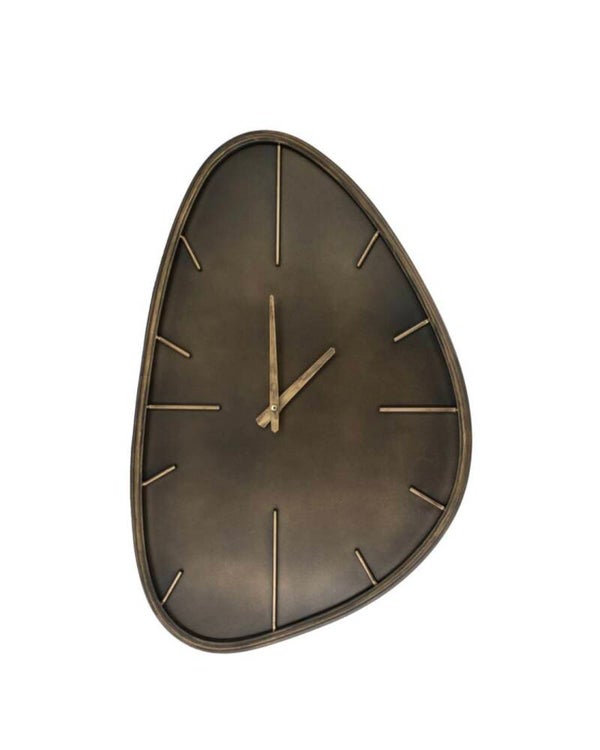 Wandklok brons