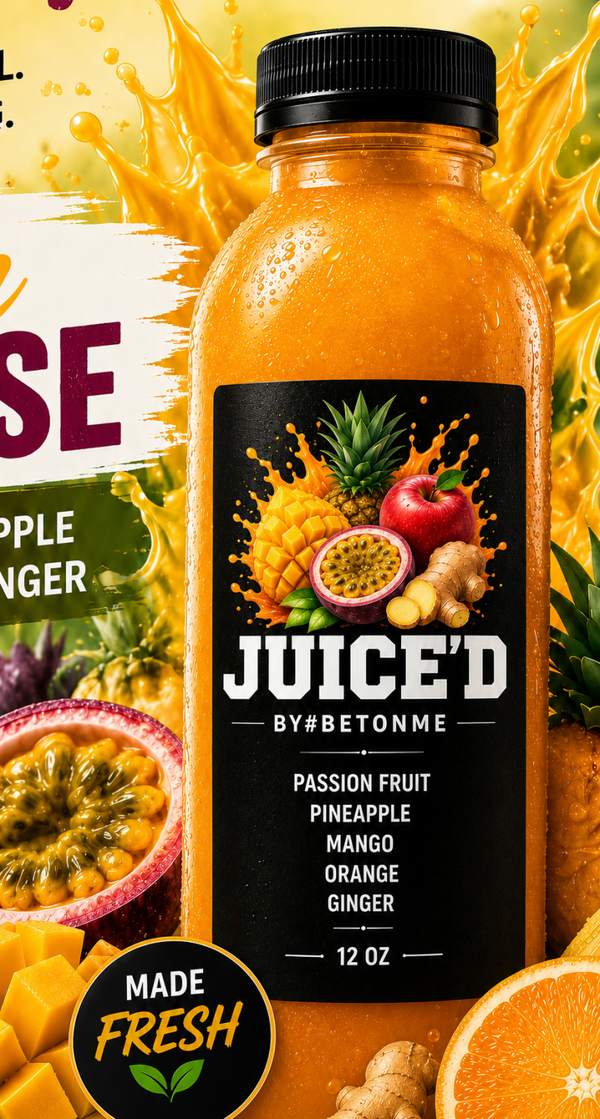 Passion fruit, Pineapple, Mango, Orange, Ginger