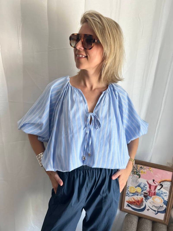 Pearle - Striped Blouse Blue