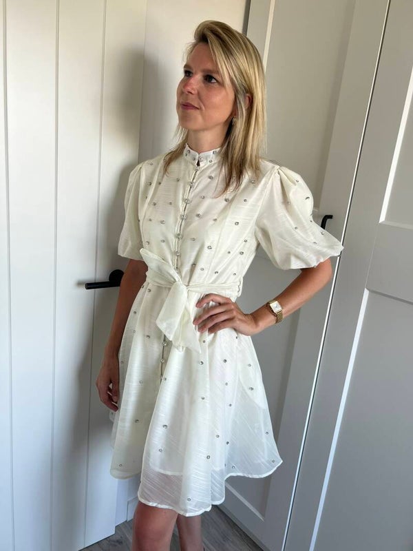 Aurelia - Dress Strass Beige