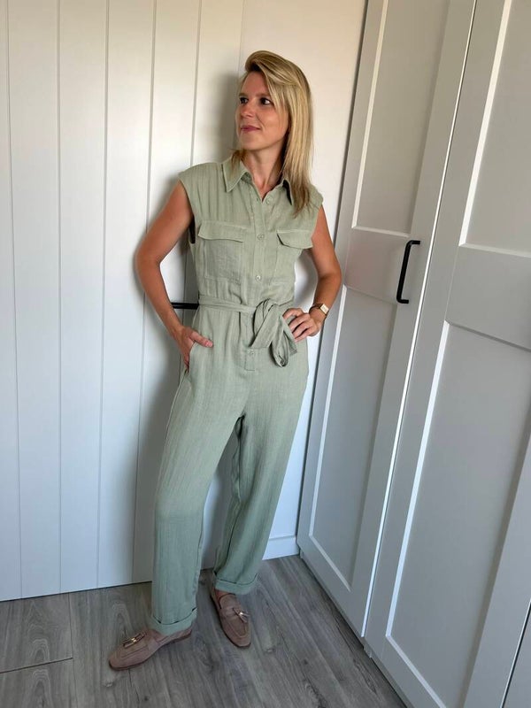 Morgan - Green Sleeveless Jumpsuit