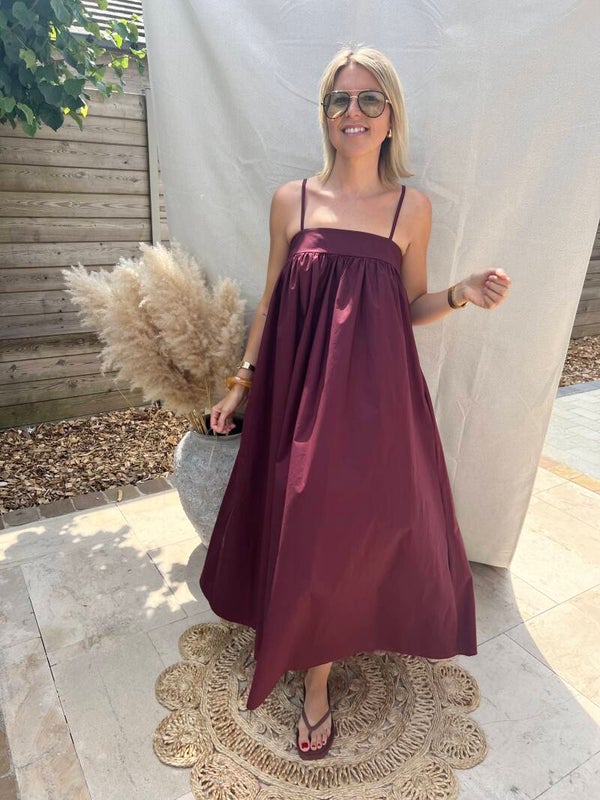 Floor - Burgundy Dress