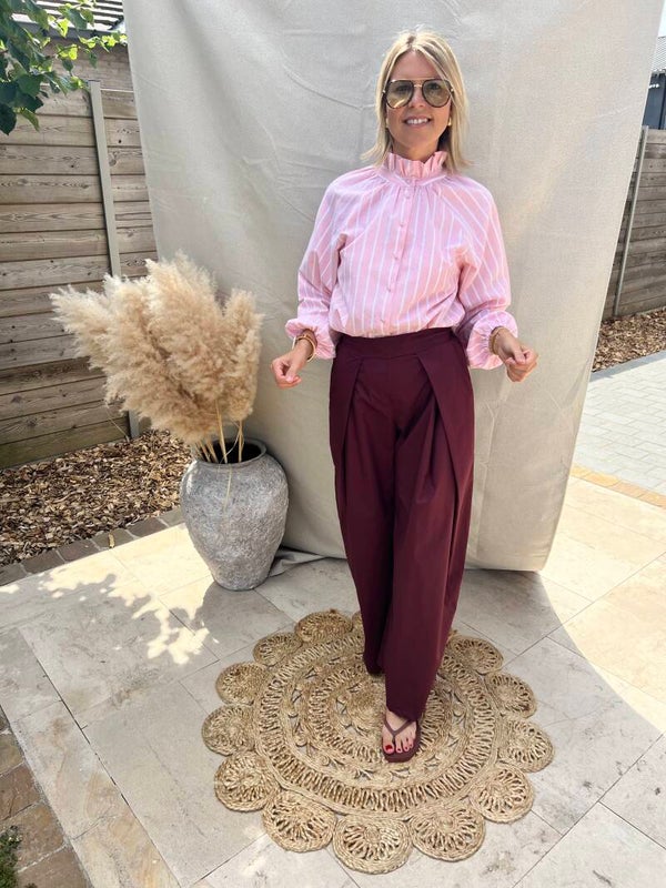 Novi - Burgundy Wide Pants
