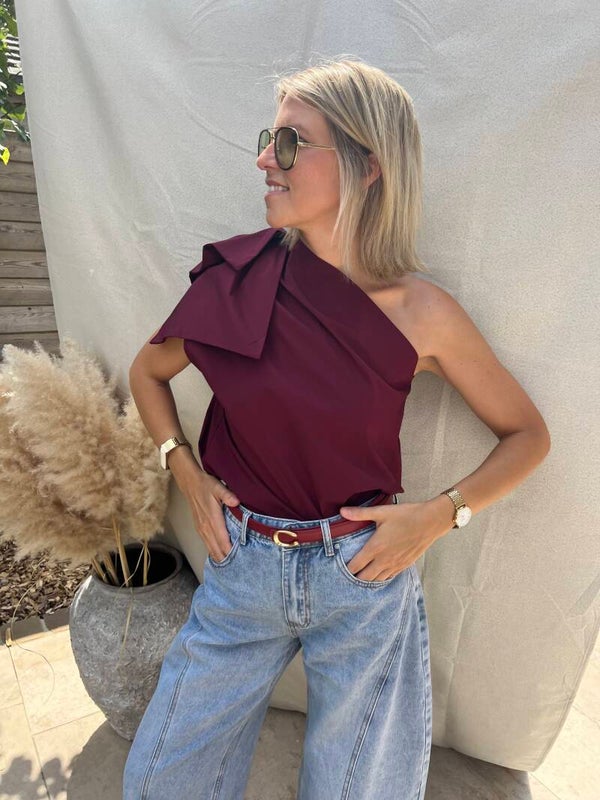 Juul - Burgundy Bow Blouse