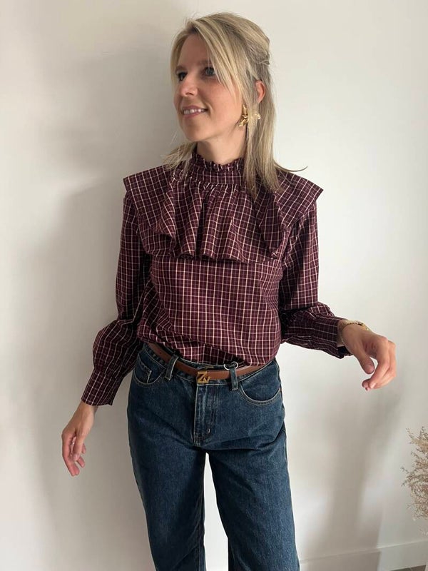 Marceline - Bordeaux Blouse