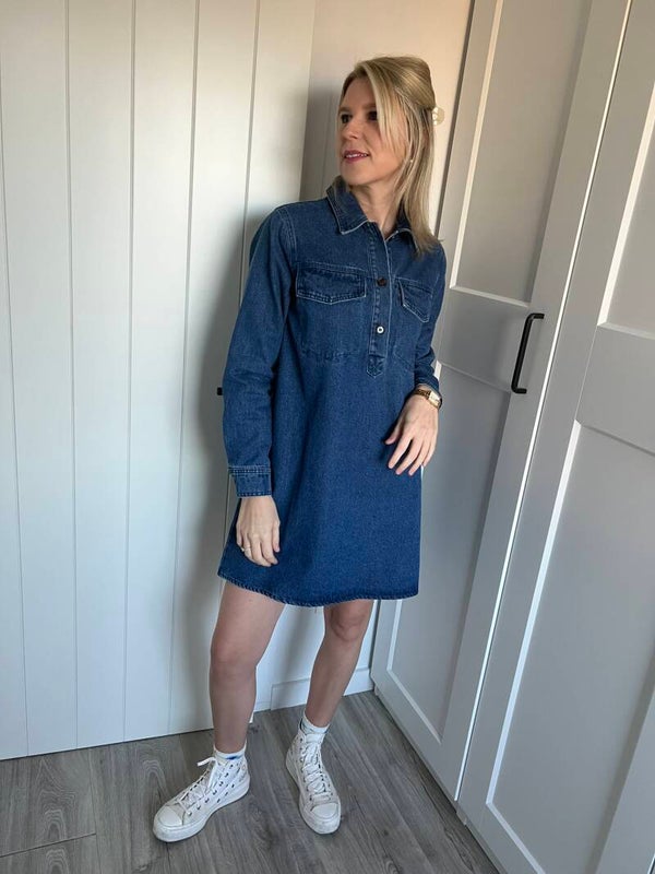 Yvette - Blue Denim Dress