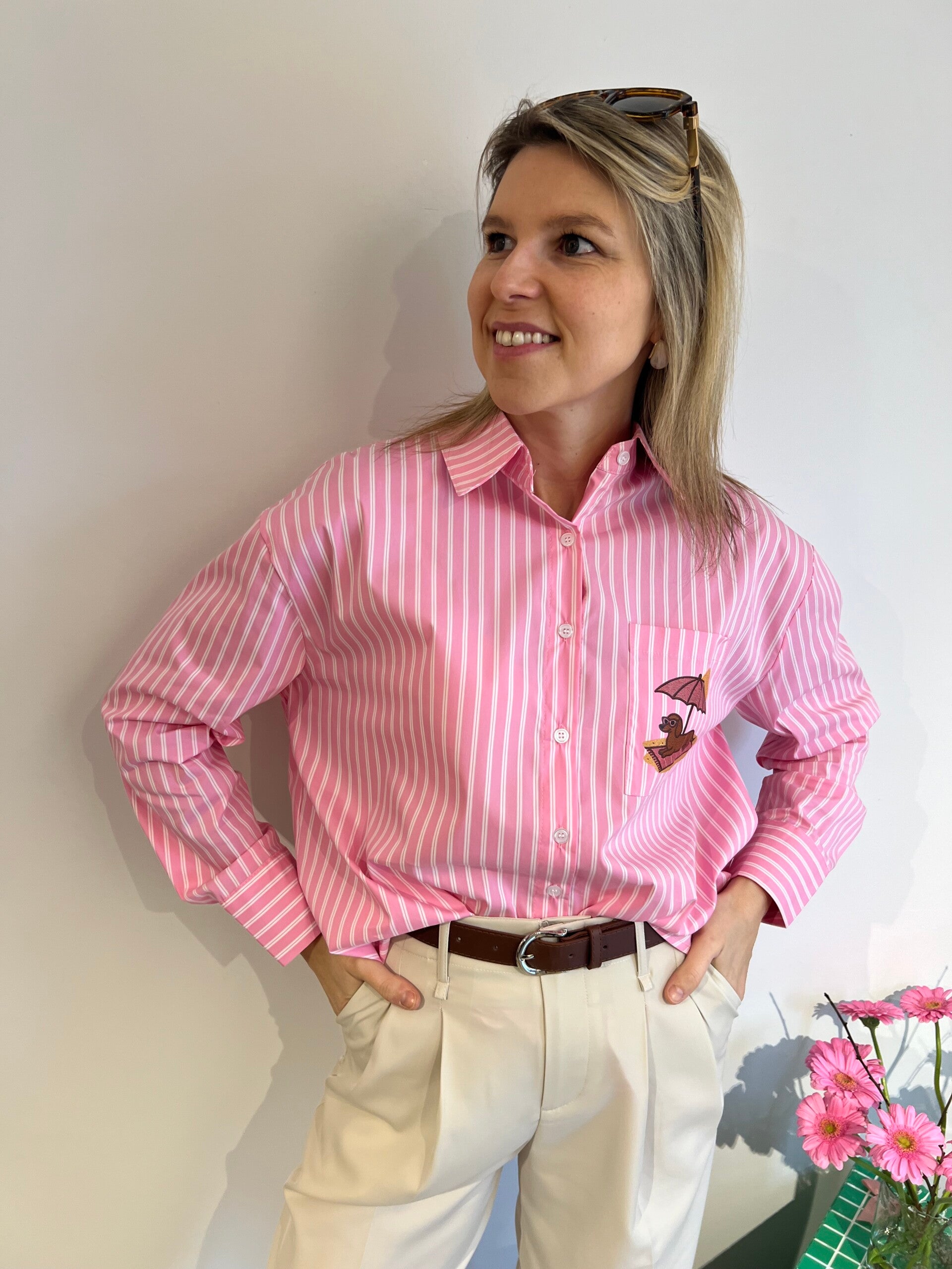 Amé - Striped Blouse Dog