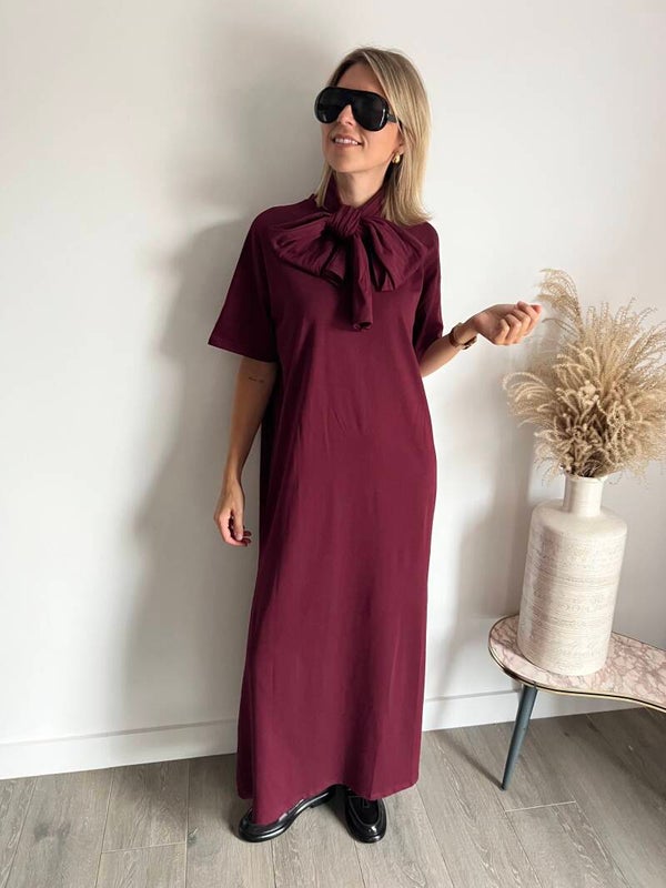 Poppy - Burgundy Shirt Dress