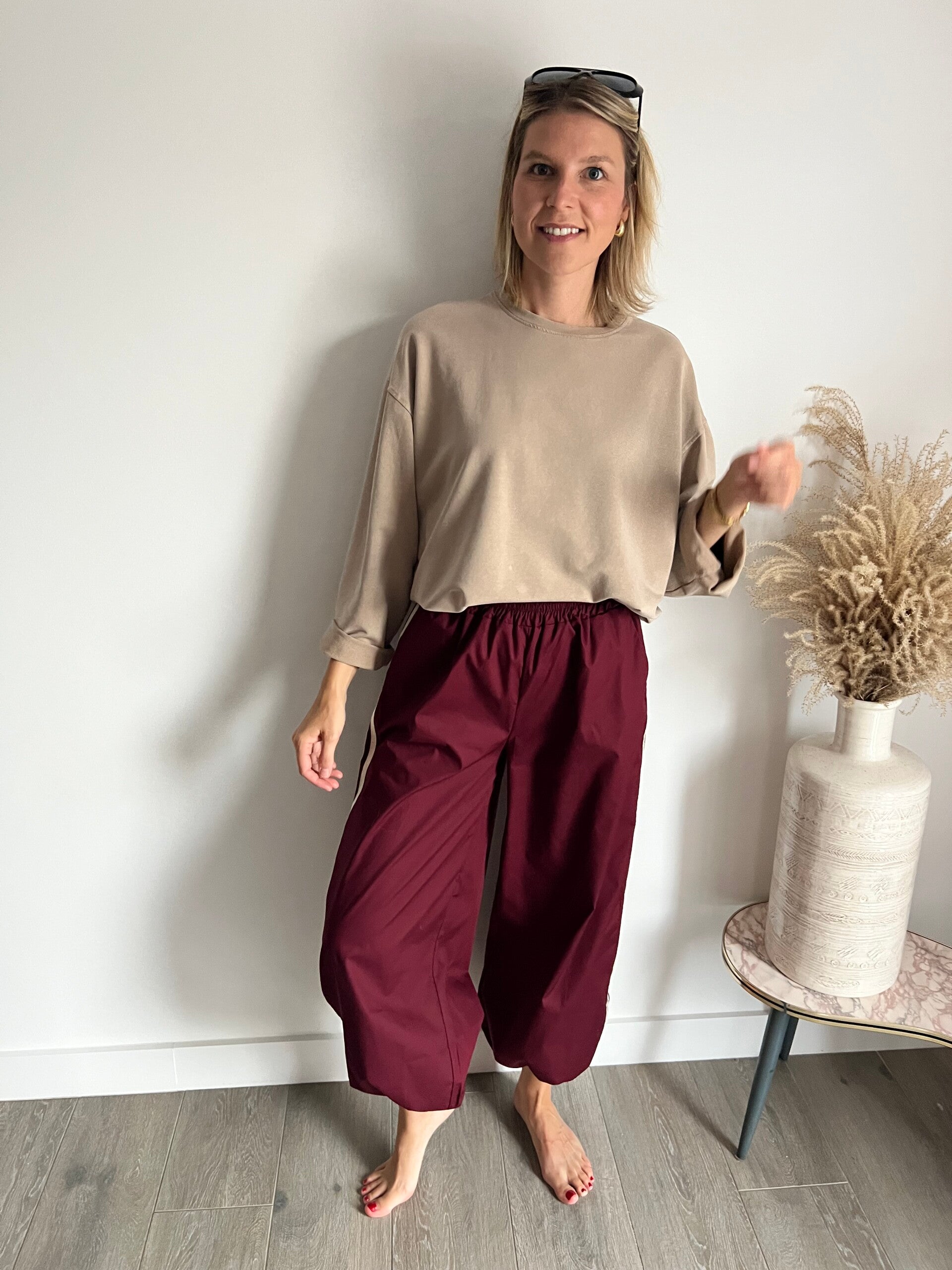 Jade - Burgundy Jogging Pants