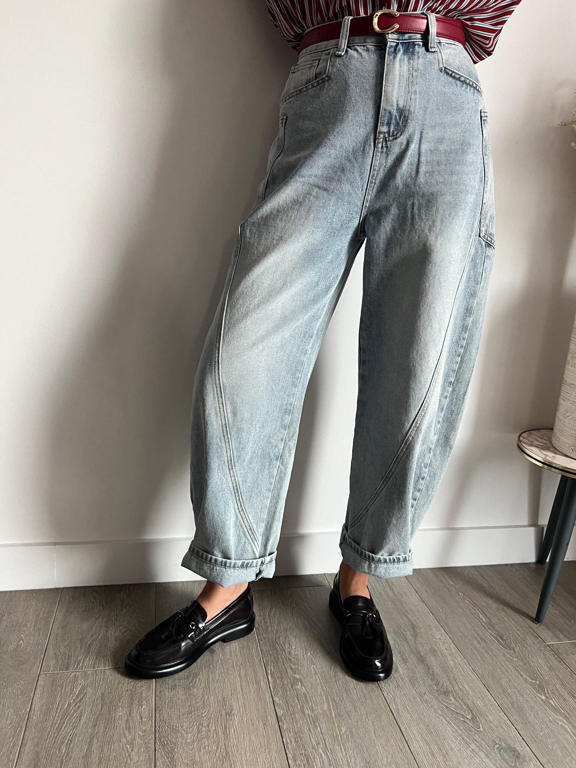Dante - Light Washed Barrel Denim