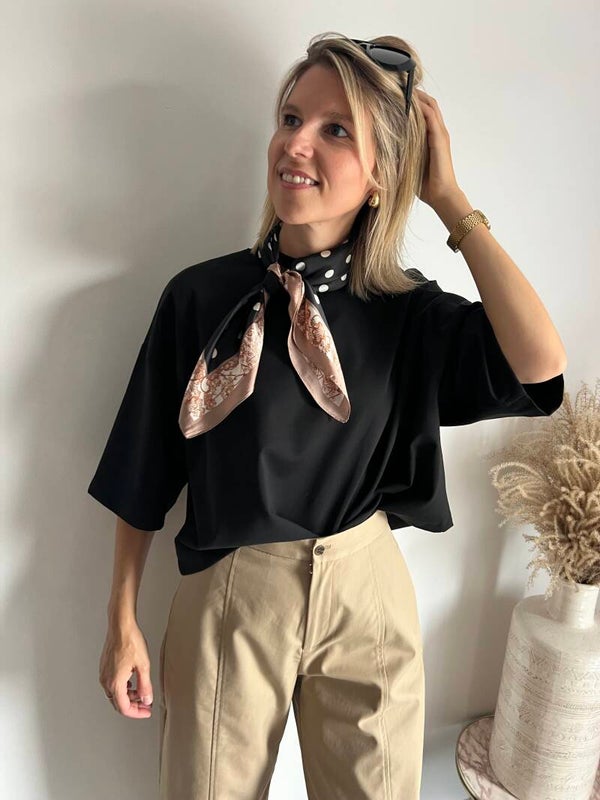 Black Polkadots Scarf