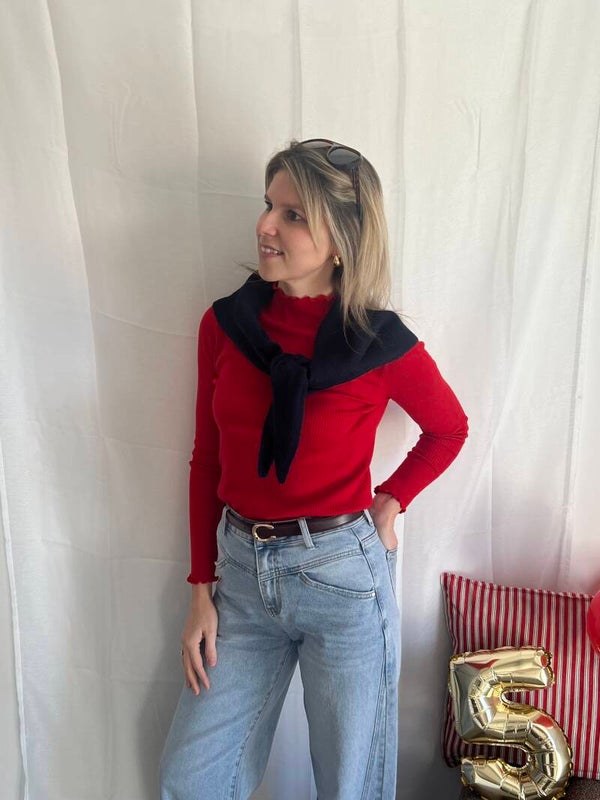 Milou - Navy Triangle Scarf