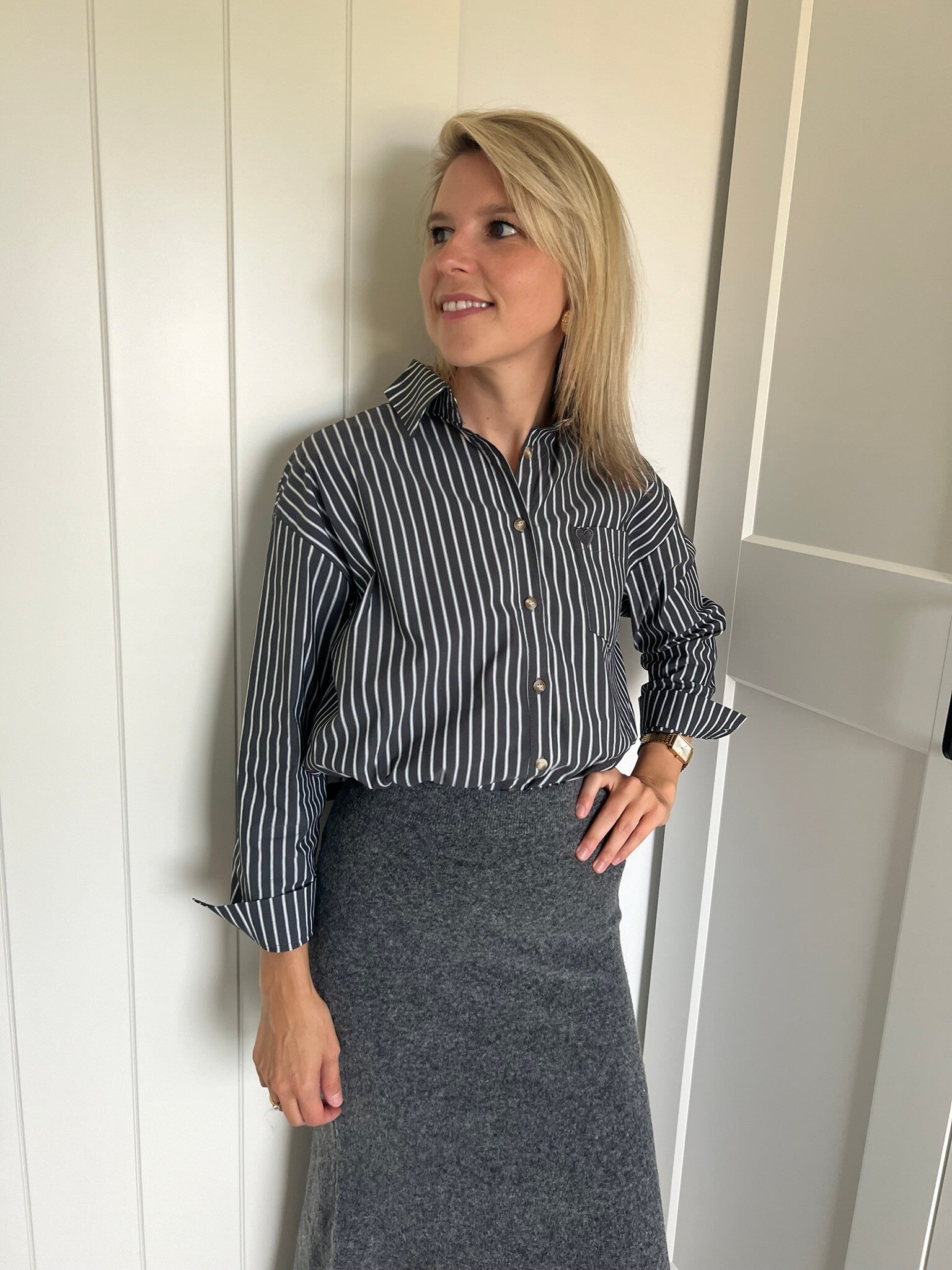 Harmony - Gray Blouse Heart