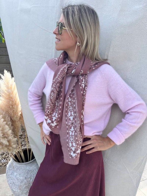 Pink Paisley Scarf