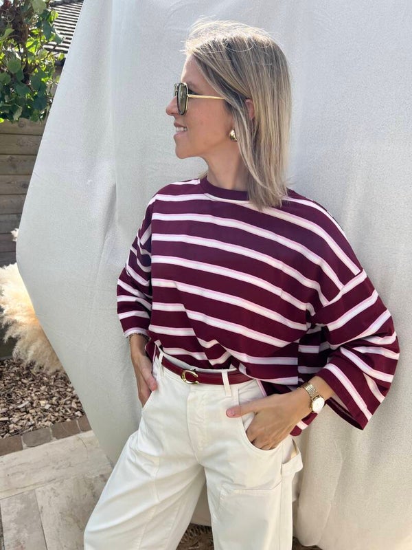 Nova - Striped Shirt Open Back