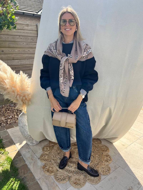 Beige Paisley Scarf